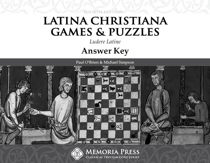 Latina Christiana: Games & Puzzles Answer Key (Fourth Edition)