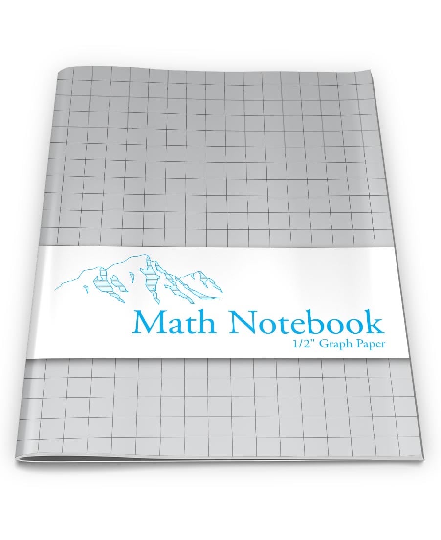Gridded Math Notebook 1/2"