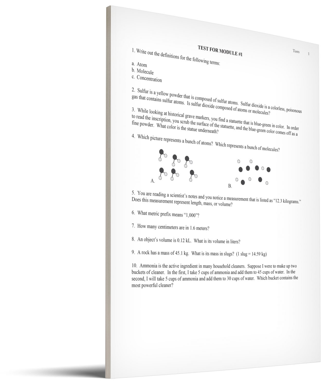 Exploring Creation with Physical Science 3rd Ed. - Test Pages ***Discounted***