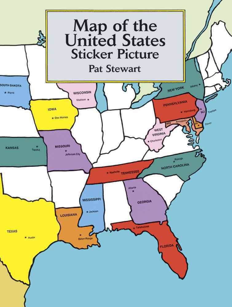 Map of the U. S. Sticker Picture Book