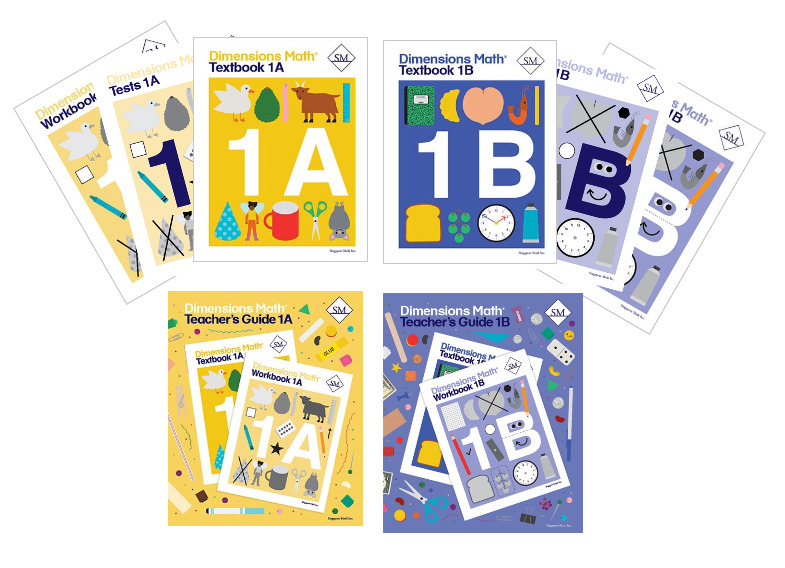 Singapore Dimensions Math: Level 1 A&B - Set
