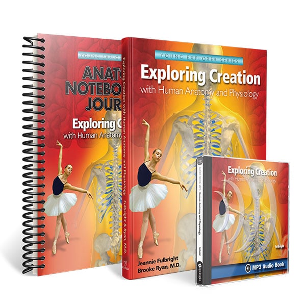 Exploring Creation with Human Anatomy and Physiology - Textbook, Notebooking Journal and MP3 Audio