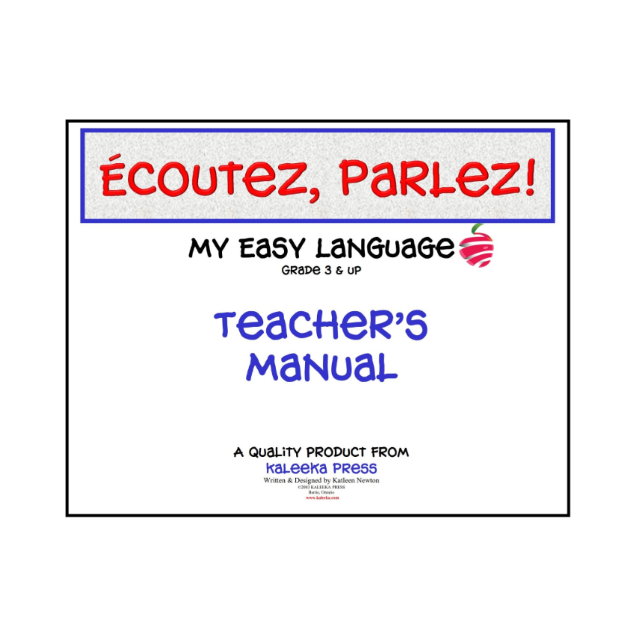 Ecoutez! Parlez! - Teacher's Manual